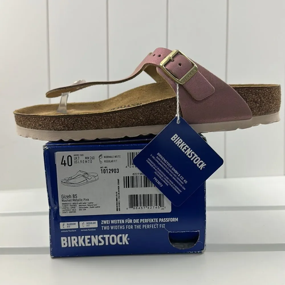 Birkenstock Gizeh Washed Metallic Pink